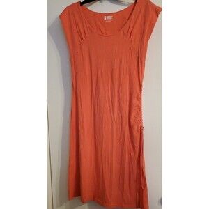 Alpine Design Salmon Pink Drawstring Ruched Dress Size Large